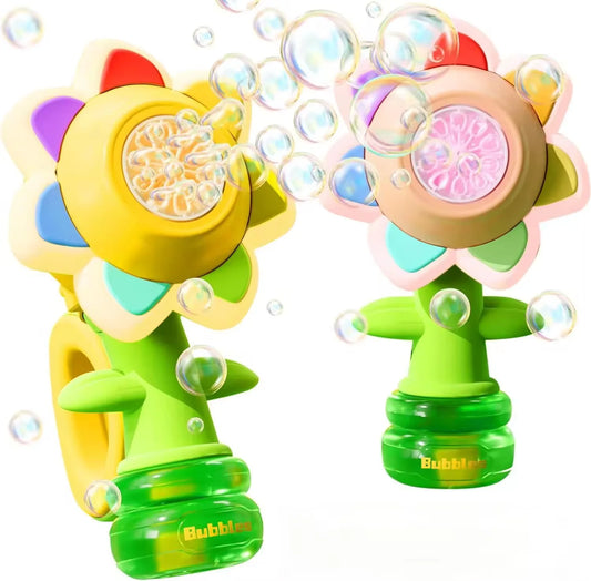 Sunflower Bubble Machine with Lights & 3-Speed Fun