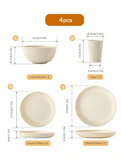 Plastic Camping Dinnerware Set – Reusable & Lightweight