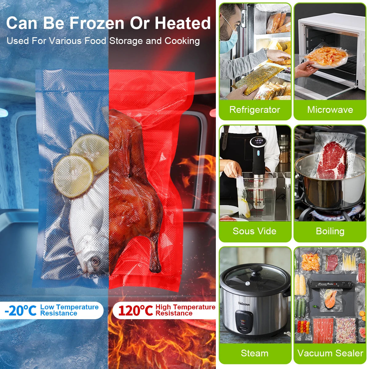 Vacuum Sealer Bags – BPA-Free Food Storage Pack