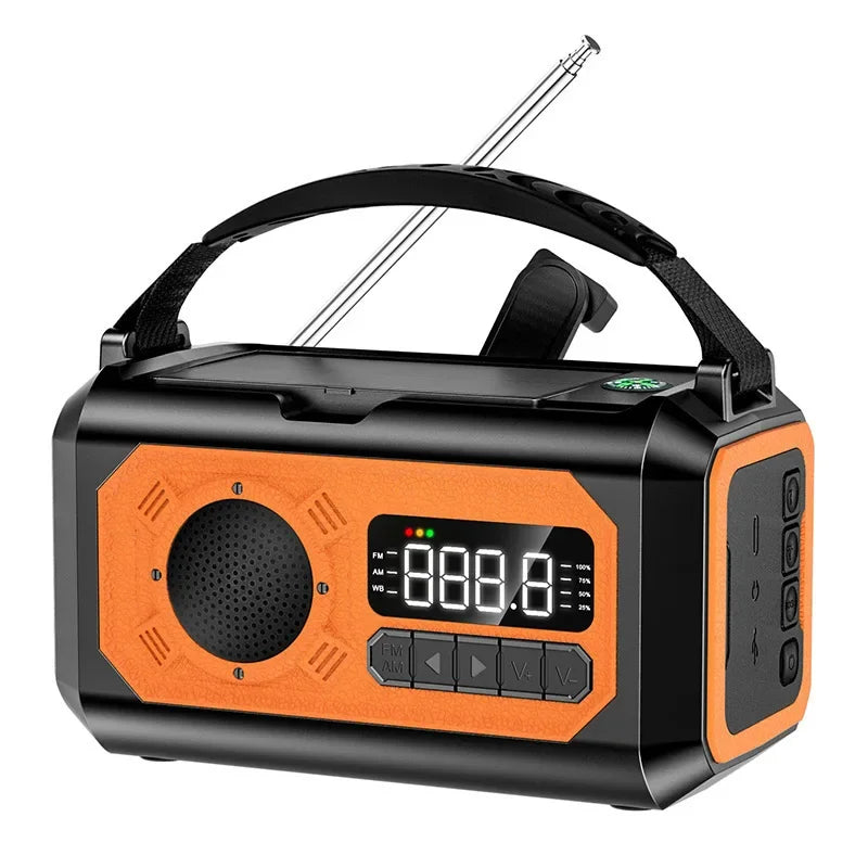 12000mAh Solar Hand Crank Emergency Weather Radio