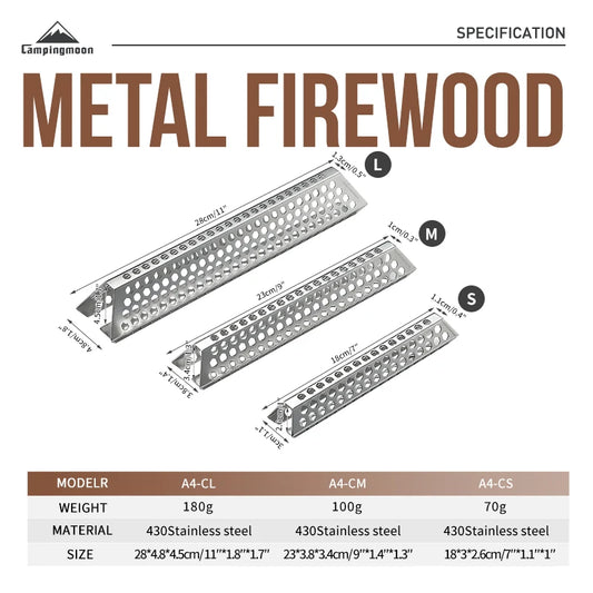 Reusable Metal Firewood – Portable Camping BBQ Accessory