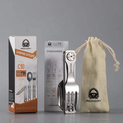 Camping Cutlery Set 3-in-1 – Compact Travel Utensils