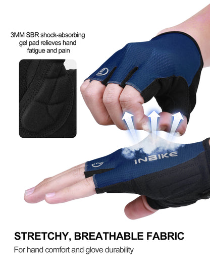 INBIKE Half Finger Cycling Gloves – Shock Absorption & Breathable
