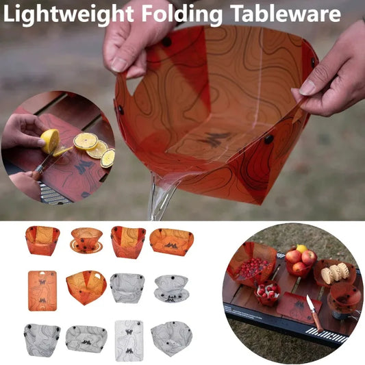 Foldable Camping Tableware Set – Portable & Food-Safe