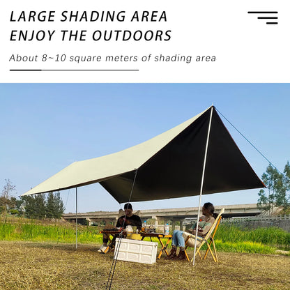 Black Coating Camping Tarp 99% UV Sun Shelter