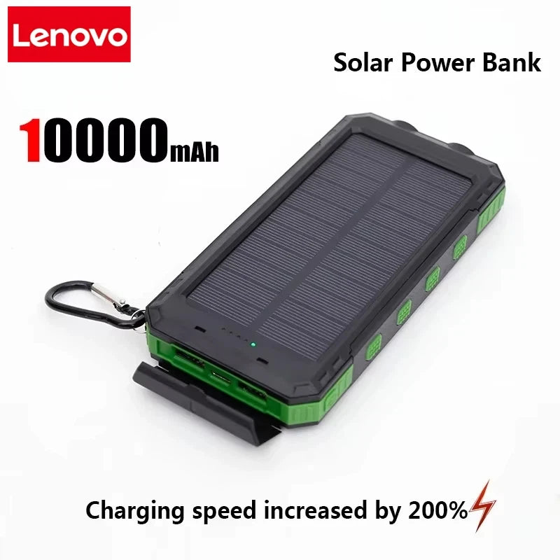 Solar Power Bank 50000mAh with Fast Charging & LED Light