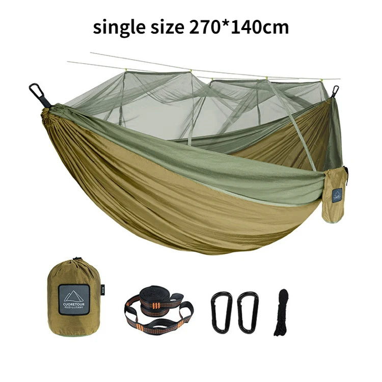Camping Hammock with Mosquito Net – Portable & Breathable
