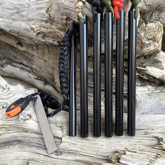 Outdoor Flint Magnesium Rod Fire Starter with Whistle