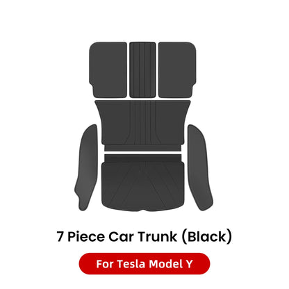 Tesla Model Y Leather Trunk Mat Waterproof Protection