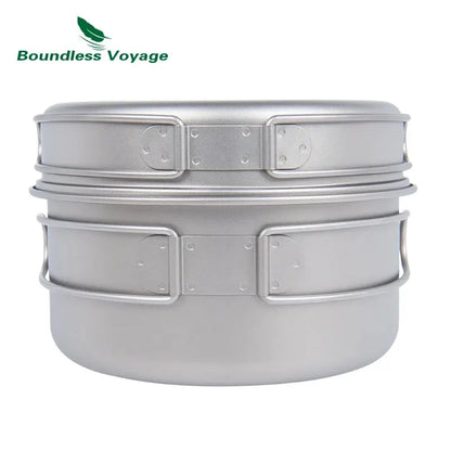 Titanium Camping Cookware Set Lightweight & Compact