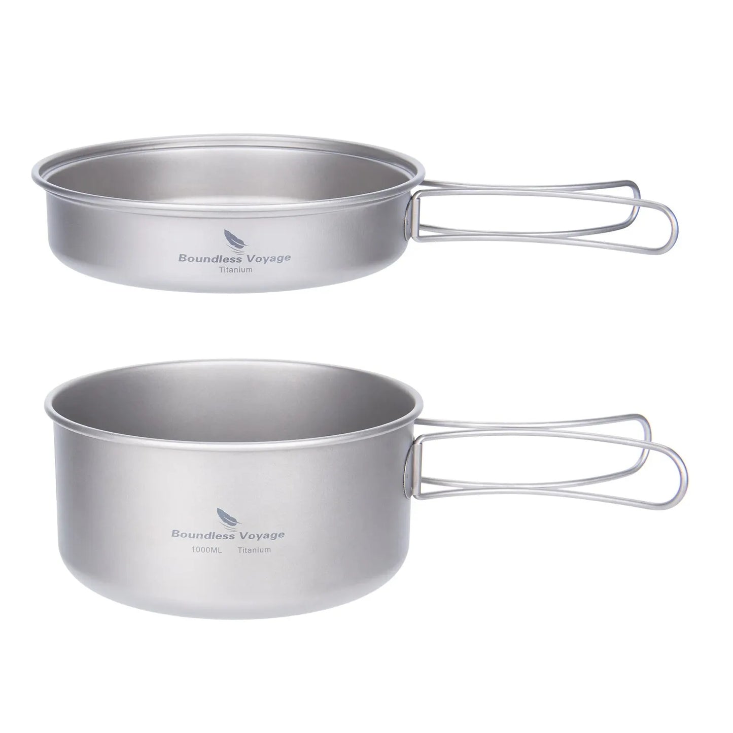 Titanium Camping Cookware Set Lightweight & Compact