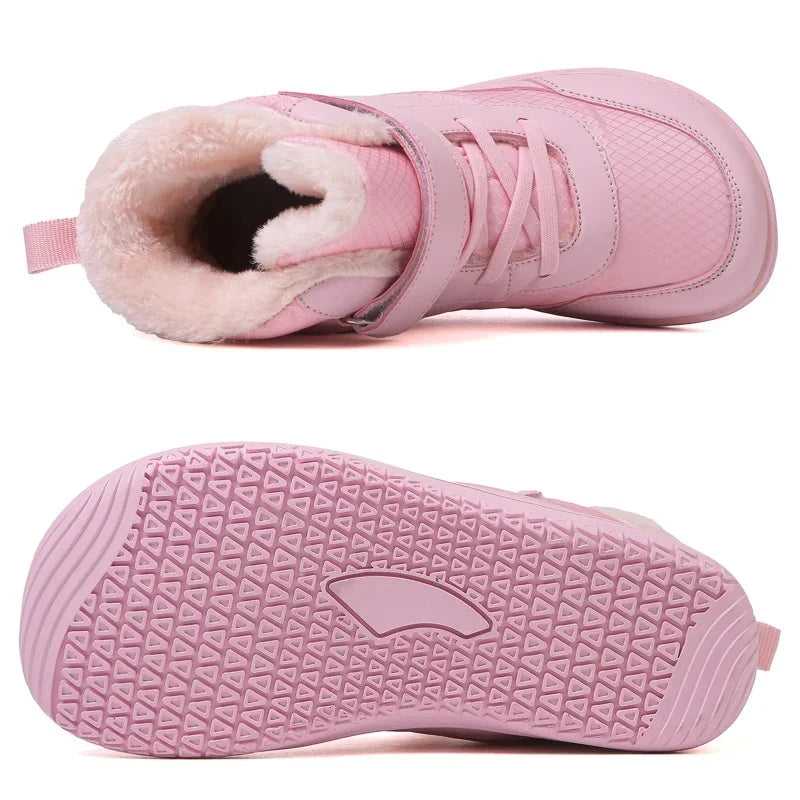 Kids Wide Toe Snow Boots – Waterproof Minimalist Shoes