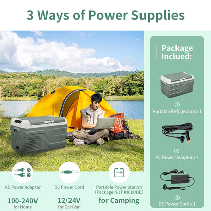 Alpicool Portable Car Refrigerator – 12V/24V Dual Power
