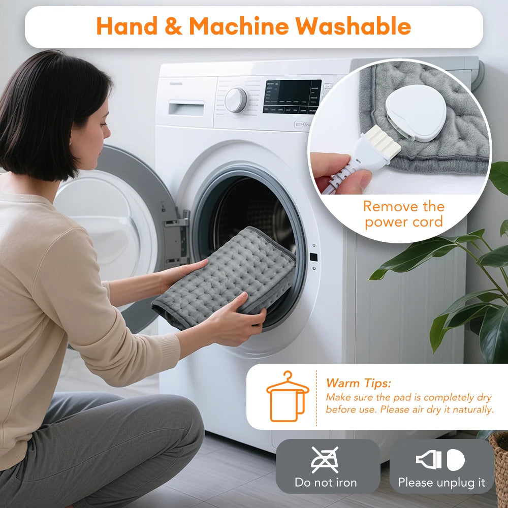 Electric Heating Pad for Back & Seat with 9 Heat Levels