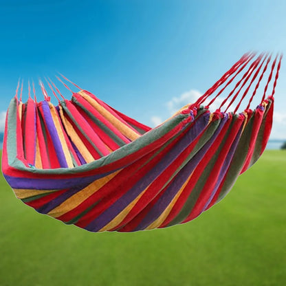 Cotton Rainbow Hammock – Comfortable 2-Person Outdoor Bed