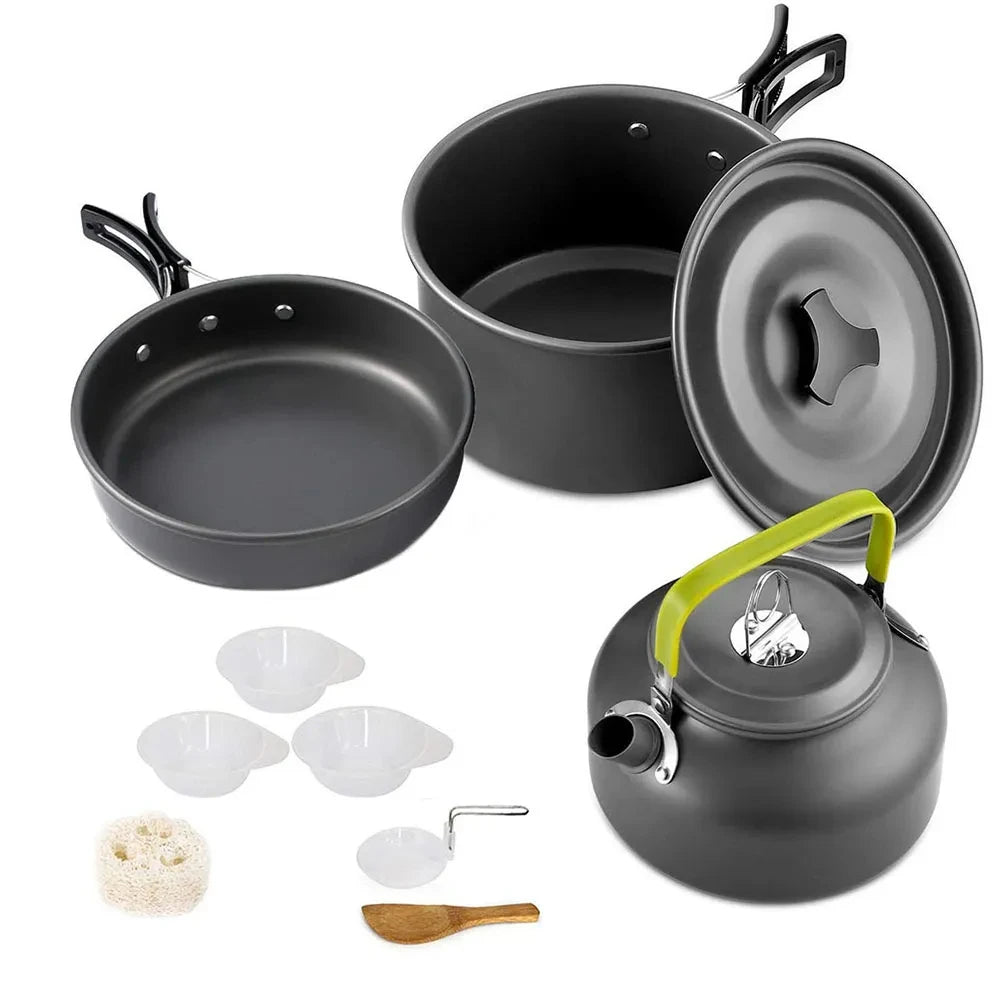Camping Cookware Set for 2–3 People Lightweight Cooking