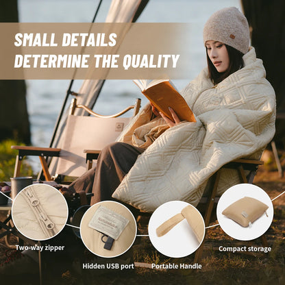 Electric Heated Sleeping Bag Liner Warm & Cozy