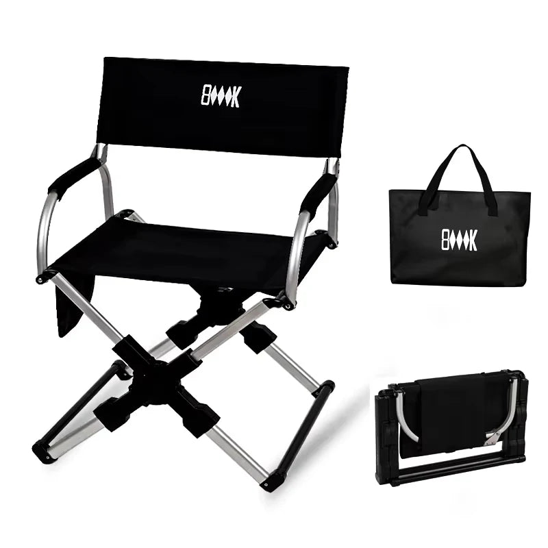 Folding Camping Chair with Back Support & Easy Carry