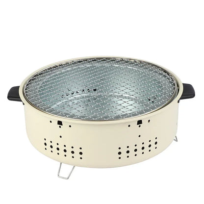 Portable Round Barbecue Stove – Removable Grilling Net