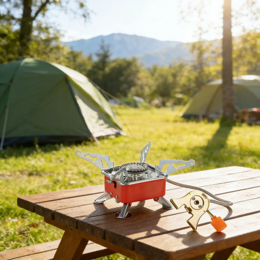 Portable Camping Gas Stove – Foldable & Windproof Burner