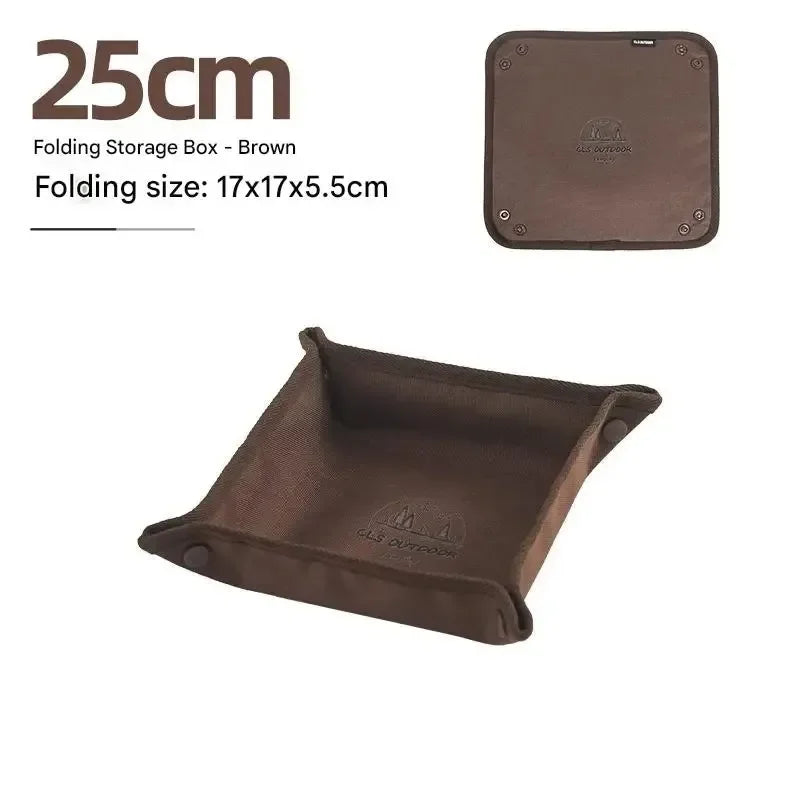 Portable Folding Camping Storage Tray – Stackable Organizer
