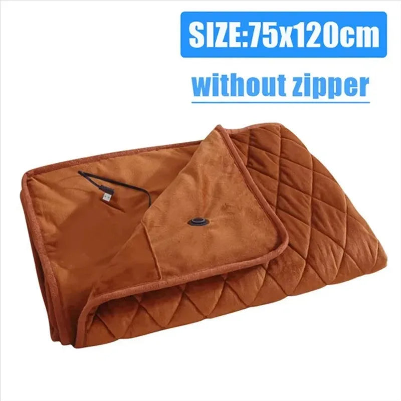 USB Electric Blanket with Fast Heating & Portable Warmth
