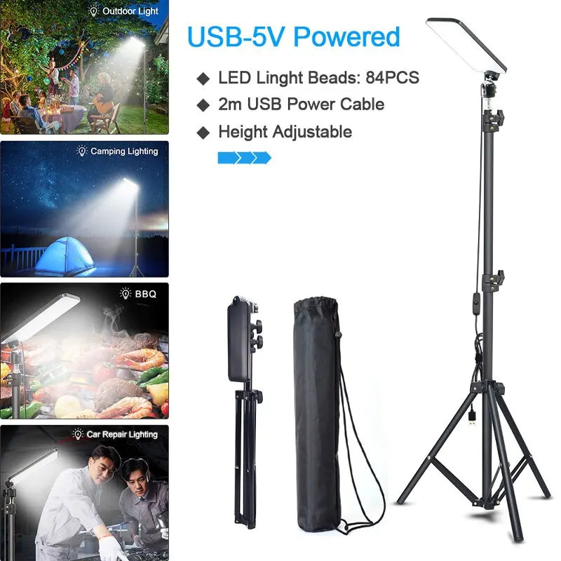 Telescopic Camping Lantern with Tripod for Bright Campsites