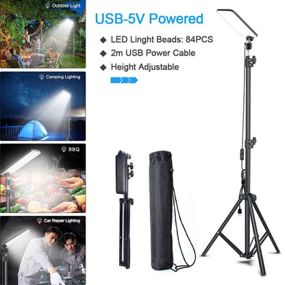 Telescopic Camping Lantern with Tripod for Bright Campsites