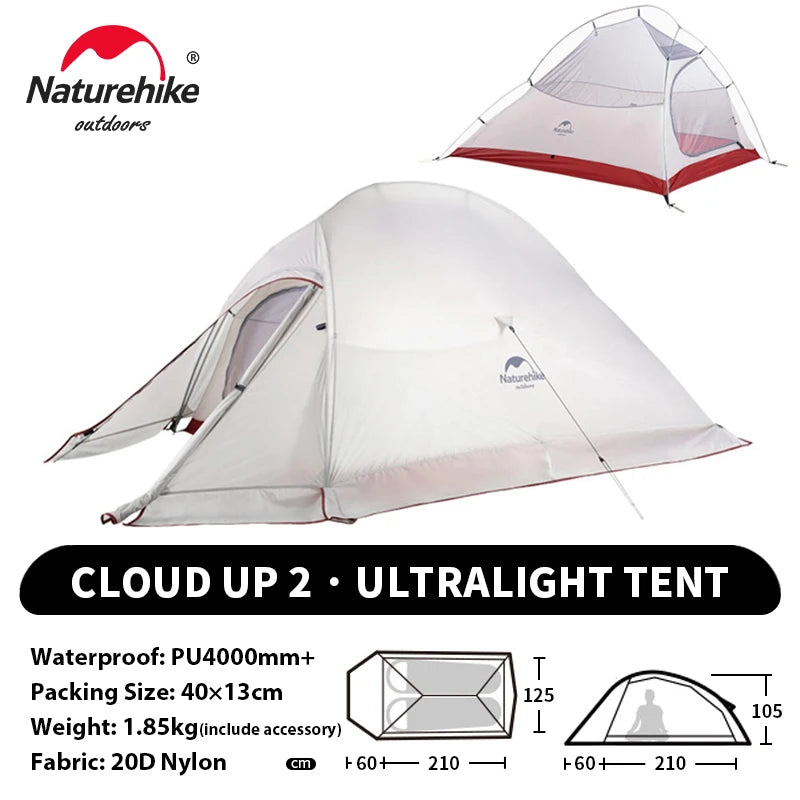 Ultralight Camping Tent Waterproof 2 Person Hiking Shelter