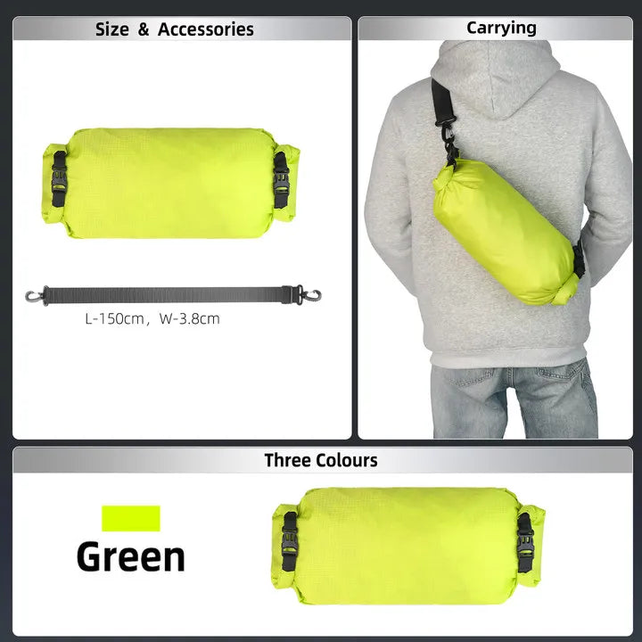 Waterproof Bike Handlebar Bag 12L with Dry Storage