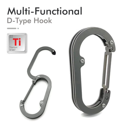 Titanium Alloy Carabiner – Heavy-Duty Backpack Hook