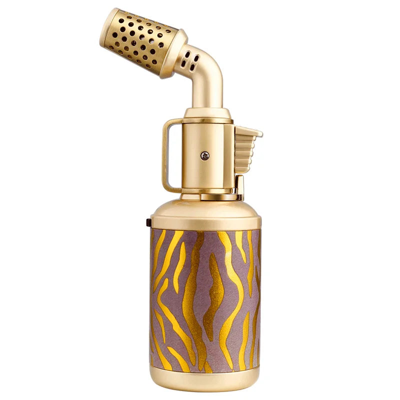 Windproof Cigar Lighter with Locking Blue Flame