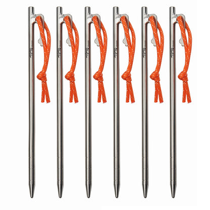 Titanium Tent Stakes for Strong Windproof Camping