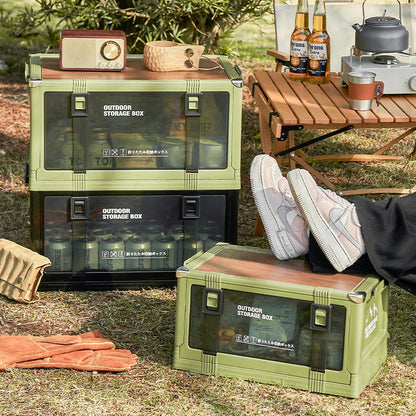 Foldable Camping Storage Box with Lid for Easy Organization
