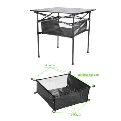 Camping Table Hanging Net Organizer Large Storage