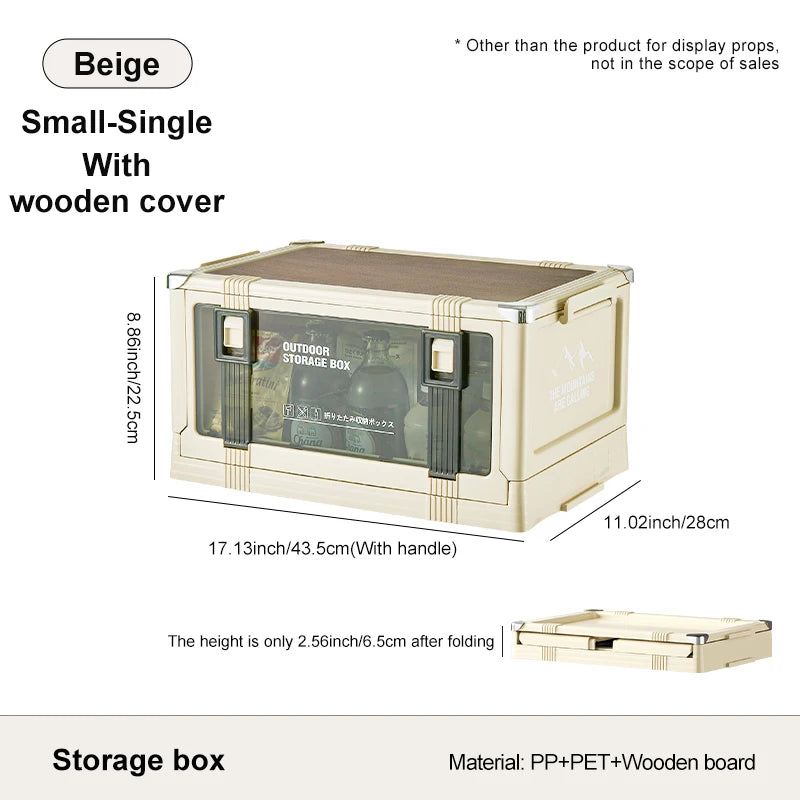 Foldable Camping Storage Box with Lid for Easy Organization