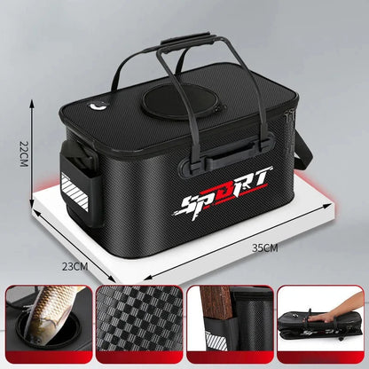 Foldable Fishing Bucket for Portable Water Storage