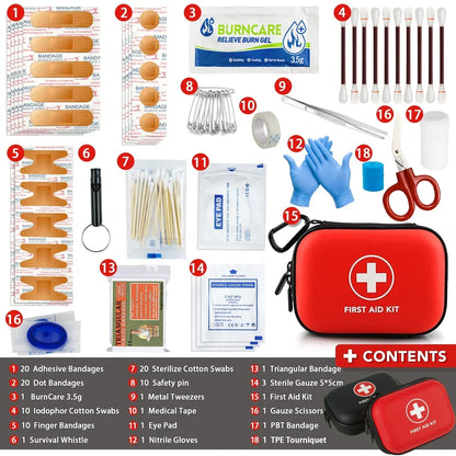 Portable First Aid Kit 103pcs for Outdoor Safety