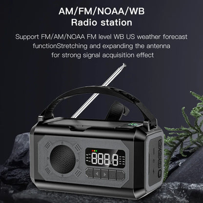 12000mAh Solar Hand Crank Emergency Weather Radio