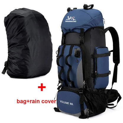 90L Hiking Backpack Waterproof Large Capacity Trekking